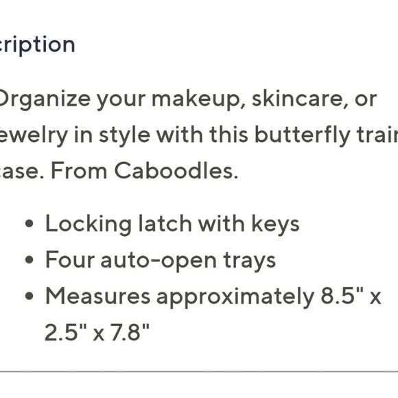 Caboodles Adored Traincase Cosmetic Organizer - Picture 6 of 8
